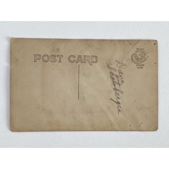 c1920 RPPC Young Man Woman Crossed Arms Sepia Tint Unposted Photo Postcard - Picture 6 of 10